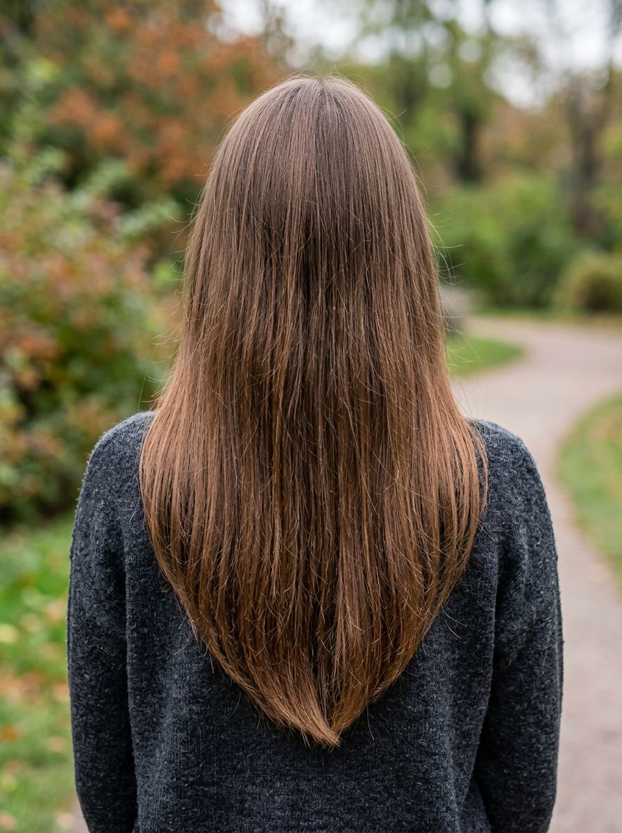 V Haarschnitt für feines Haar - V Haarschnitt lange Haare
